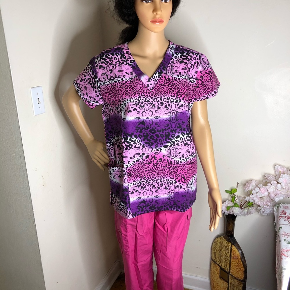 Multicolored Scrub Top!